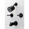Kingston Brass KBX8140CML Two-Handle Tub and Shower Faucet, Matte Black KBX8140CML - alternate 2